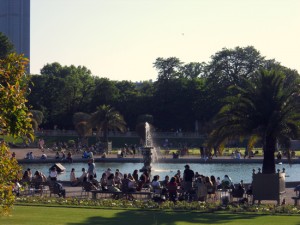 Jardim de Luxemburgo no Quartier Latin