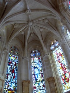 vitrais, capela, chenonceau