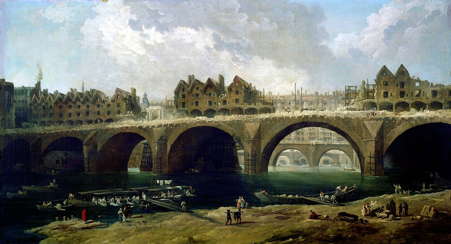 Hubert Robert - a Démolition des Maisons du Pont Notre-Dame en 1786, 1786